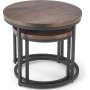 Satsbord valnt/svart 43/53 cm - Tore