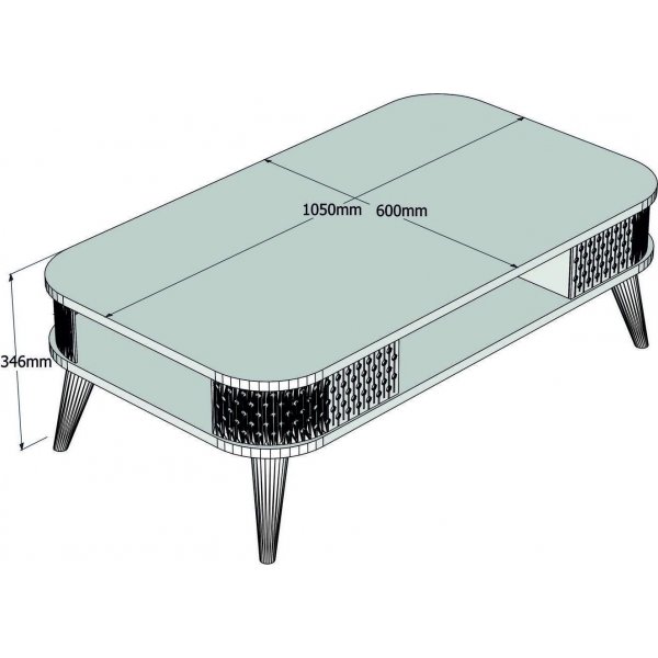 Table basse Einar 105 x 60 cm - Blanc Table basse Einar 105 x 60 cm - Blanc