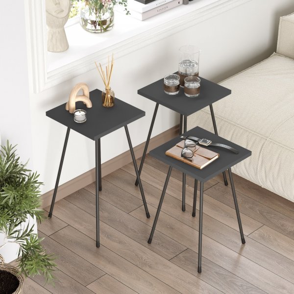 Luiz tafel 29 x 29 cm - Antraciet Luiz tafel 29 x 29 cm - Antraciet