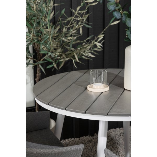 Break utematgrupp med 2 st Spoga stolar - Grå/Vit Break utematgrupp med 2 st Spoga stolar - Grå/Vit