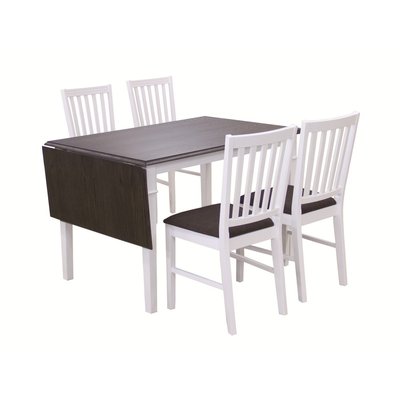 minne matgrupp - Bord inklusive 4 st stolar - Vit/brun
