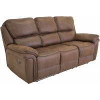Riverdale reclinersoffa - 3-sits soffa - Mocka (Mikrofiber)