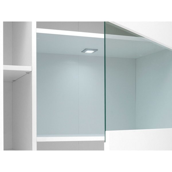 Livia skåp - Vit/Glas/Trä Livia skåp - Vit/Glas/Trä