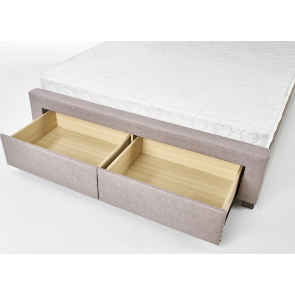 Cadre de lit Neveah - Beige/noyer Cadre de lit Neveah - Beige/noyer