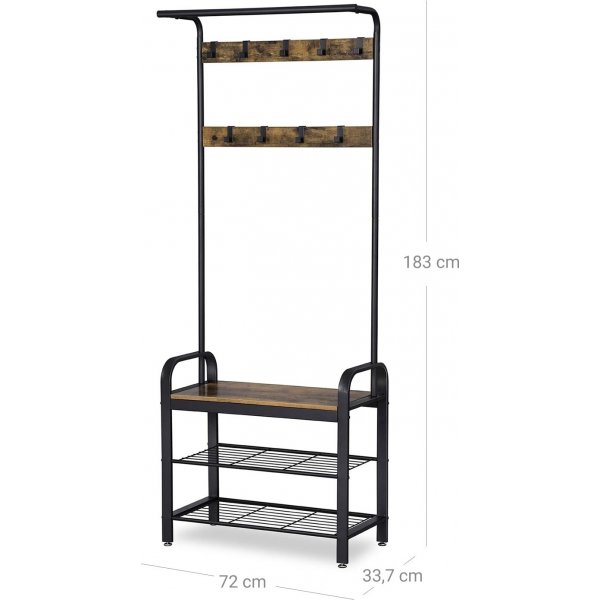 Meuble d'entrée Furir 72 cm - Marron/noir Meuble d'entrée Furir 72 cm - Marron/noir