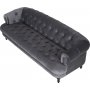 Oxford deluxe chesterfield 3-sits soffa i gr sammet