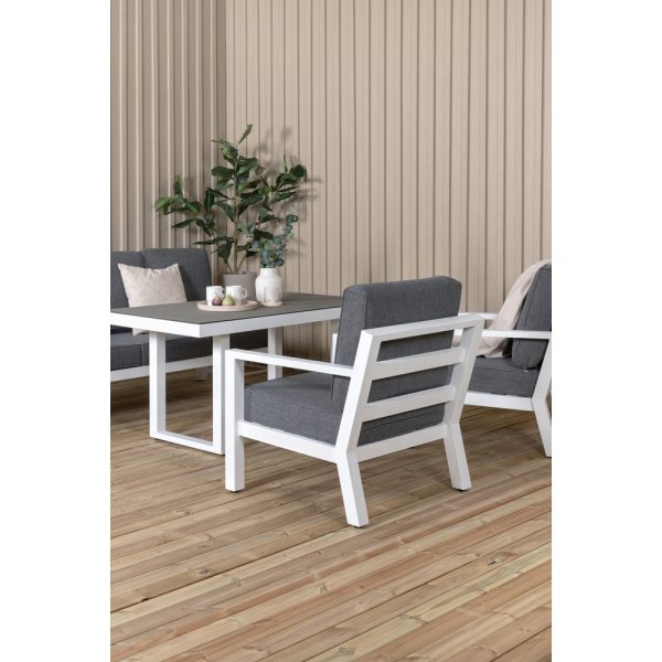 Barcelona soffgrupp - Vit/grå Barcelona soffgrupp - Vit/grå