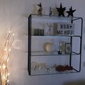 Trendig och lättplacerad hylla Ellen vägghylla - Svart/Glas