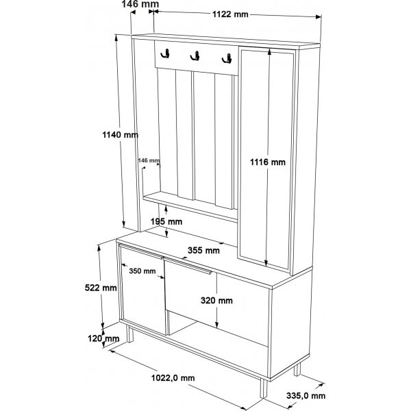 Ocean hallmöbel - Valnöt Ocean hallmöbel - Valnöt