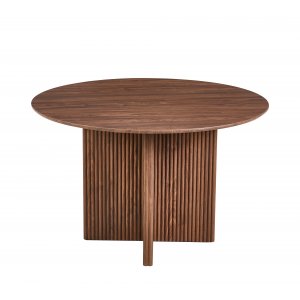 Crossby runt matbord Ø120 cm - Mörk bruntbetsad ek Crossby runt matbord Ø120 cm - Mörk bruntbetsad ek