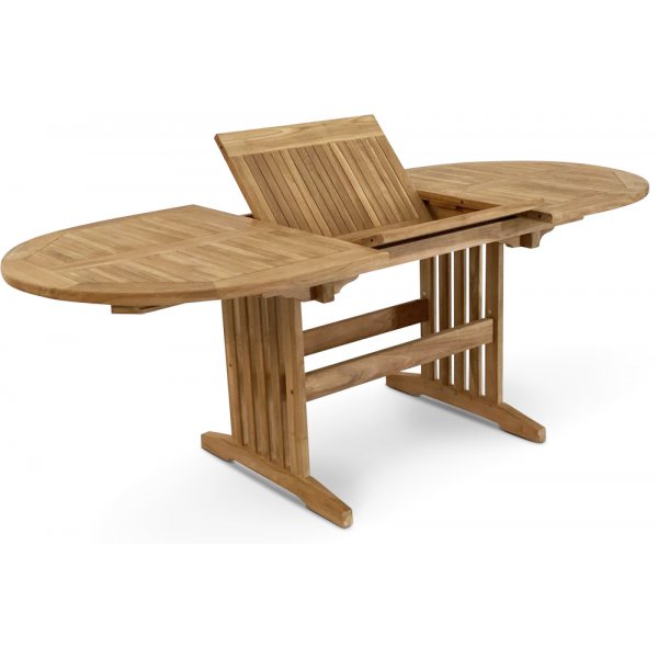 Saltö ovale teakhouten eettafel 150-210 cm vlinder - Teakhouten tafel + Textielreiniging voor meubels Saltö ovale teakhouten eettafel 150-210 cm vlinder - Teakhouten tafel + Textielreiniging voor meubels