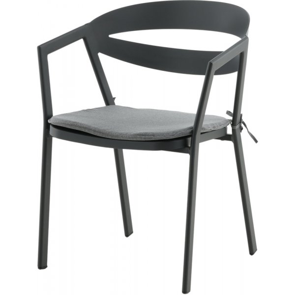 Slit matstol - Svart/Gr