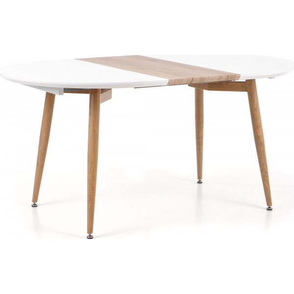 Table à manger Paloma 120-200 cm - Blanc/chêne san remo Table à manger Paloma 120-200 cm - Blanc/chêne san remo