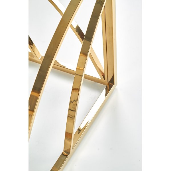 Table basse Kosmos 55 x 55 cm - Verre fum/or