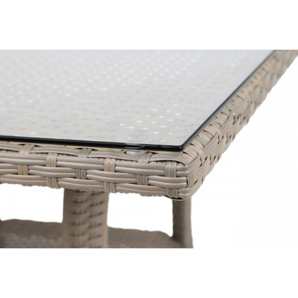 Matgrupp Sumba bord + 4 stolar & sittdynor - Beige melerad Matgrupp Sumba bord + 4 stolar & sittdynor - Beige melerad