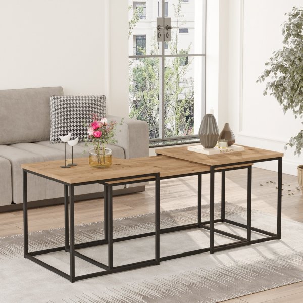 Table basse Voyage 9, 50/90 x 50/45 cm - Pin Table basse Voyage 9, 50/90 x 50/45 cm - Pin