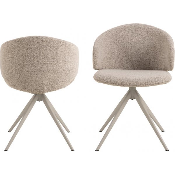 Ella matstol - Beige boucl�/gr�