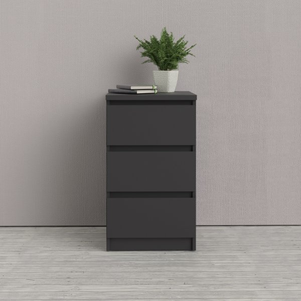 Naia slank dressoir met 3 laden - Zwart Naia slank dressoir met 3 laden - Zwart
