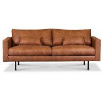 Landö 2,5-sits soffa - Cognac (Ecoläder)