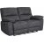 Canap inclinable 2 places Coventry avec mcanisme lectrique - Microfibre grise