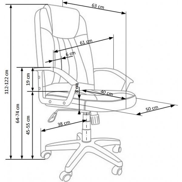 Viviana kontorsstol - Gr� (Tyg)