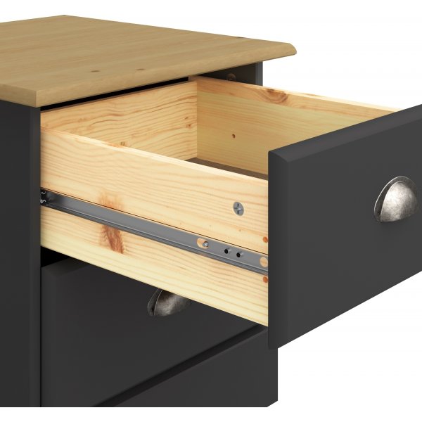 Nola sängbord - Svart/beige Nola sängbord - Svart/beige