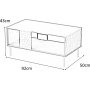 Bullet soffbord 92 x 50 cm - Svart/guld