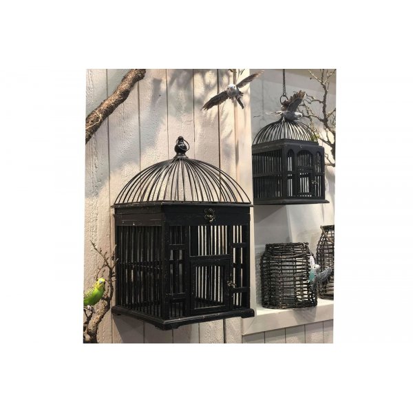 F�gelbur Pippi set om 2 st - Vintage svart