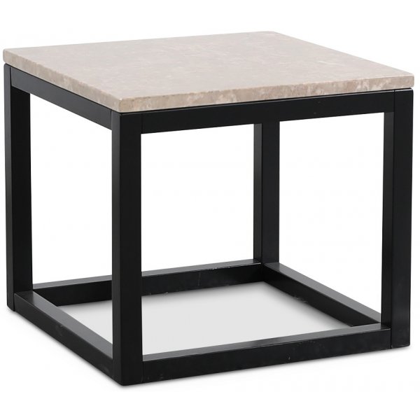 Sydney sidobord 50 - Beige Marmor/svart