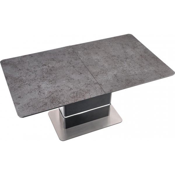 Table à manger Martin 160-200 x 90 cm - Gris foncé/noir Table à manger Martin 160-200 x 90 cm - Gris foncé/noir