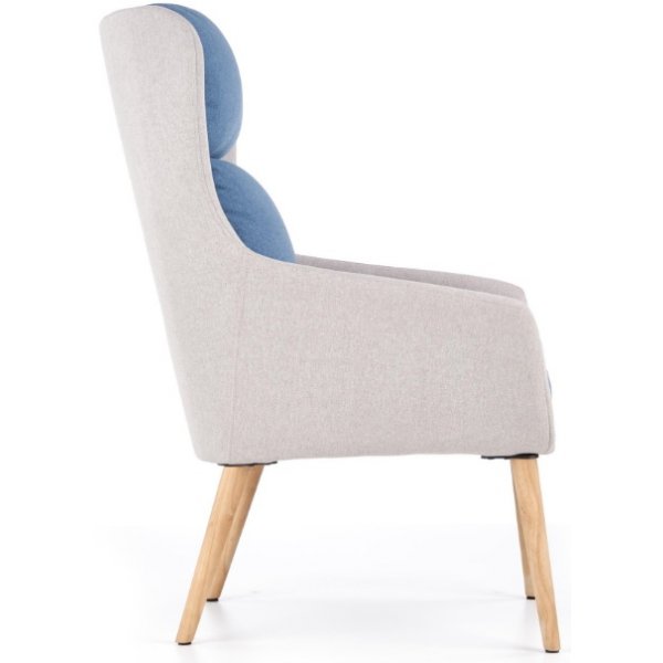 Fauteuil Walter - Bleu/Gris (Tissu) Fauteuil Walter - Bleu/Gris (Tissu)