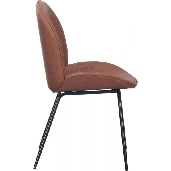 Leo stol i brunt konstlder + Flckborttagare fr mbler