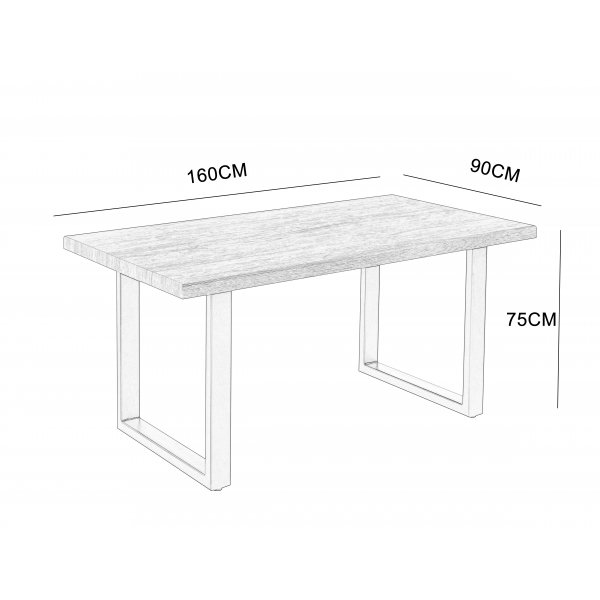 Aster matbord 160x90 cm - Ek Aster matbord 160x90 cm - Ek
