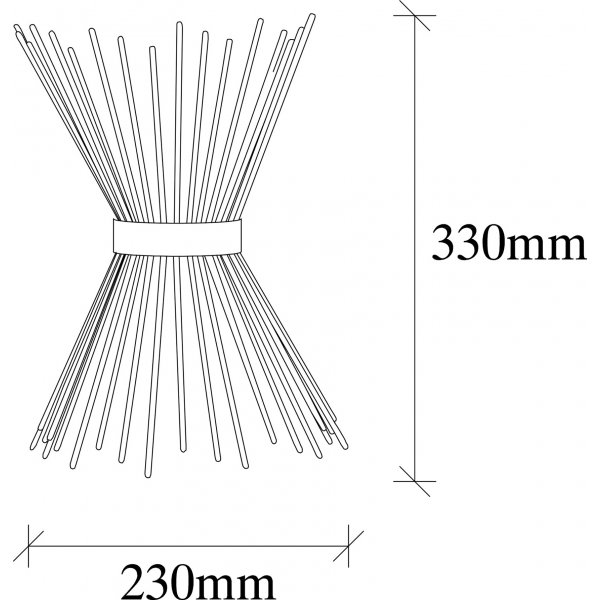 Kirsty wandlamp 3091 - Zwart