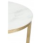 Palasso runt Lampbord 40 cm - Mssing / Ljus marmorering