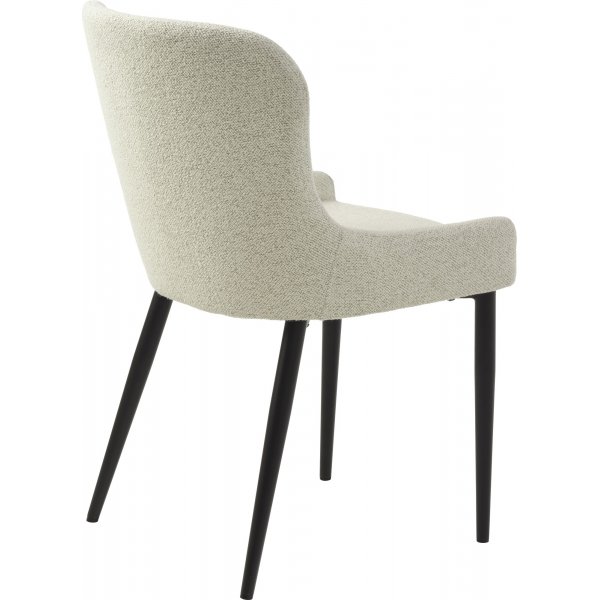 Chaise de salle  manger Boss en tissu boucl beige