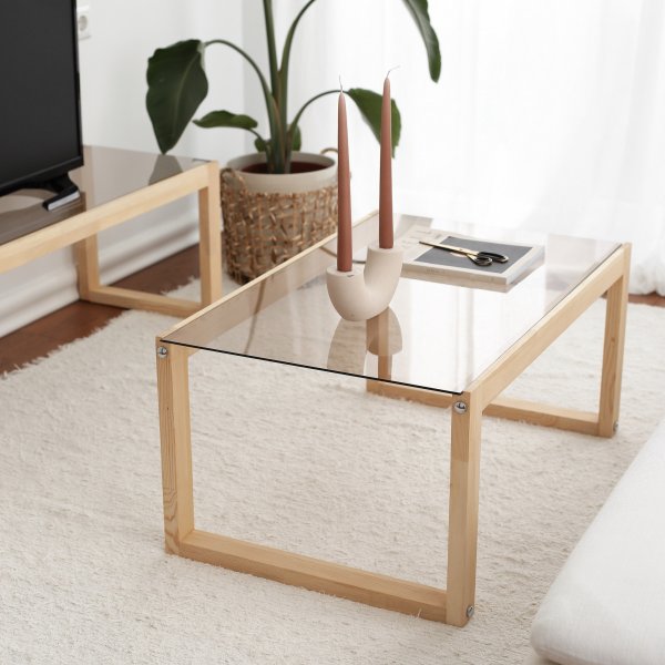 Table basse Via 85 x 55 cm - Pin clair Table basse Via 85 x 55 cm - Pin clair
