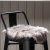 Coussin de chaise Katy 34 x 34 cm - Fausse fourrure grise