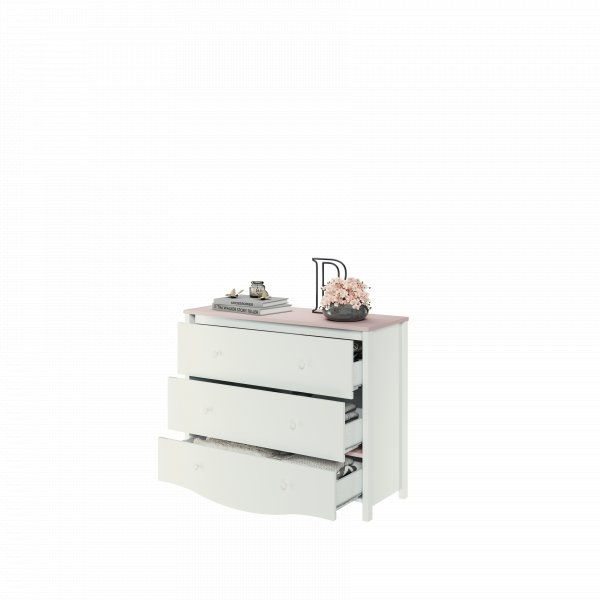 Letitia byr - Vit/rosa