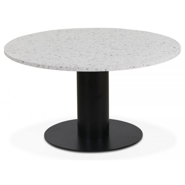Next 85 runt soffbord - Svart / terrazzo (Bianco)