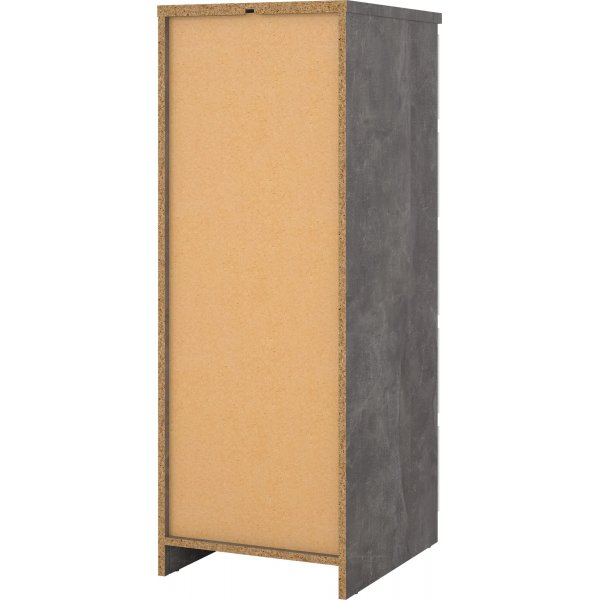 Naia smal dressoir met 5 lades - Beton/wit Naia smal dressoir met 5 lades - Beton/wit