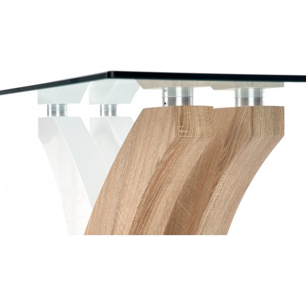 Table  manger Constanza 160 cm - Blanc/chne