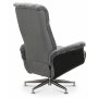 Relaxfauteuil met voetenbank in echt schapenvacht zwart/grafietgrijs - Ulla + Textielreiniging voor meubels