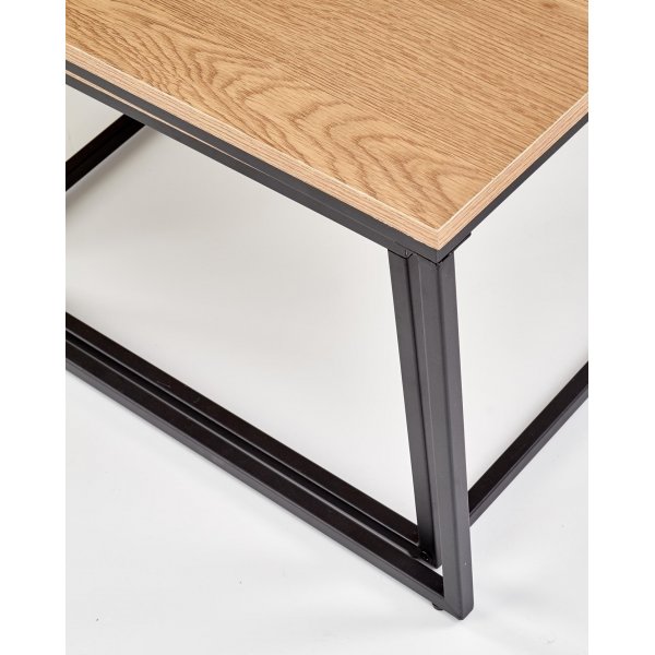 Table basse Palin 55x60 | 120x55 cm - Chne/noir