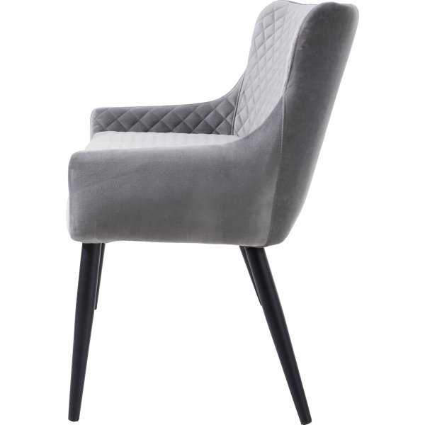 Canapé Aman 2,5 places en velours gris Canapé Aman 2,5 places en velours gris