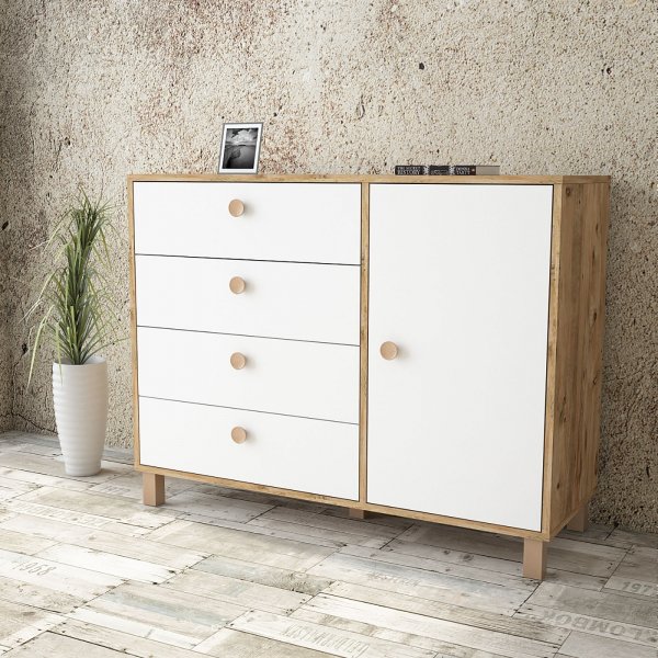 Vilamo byrå 81 - Furu/vit Vilamo byrå 81 - Furu/vit