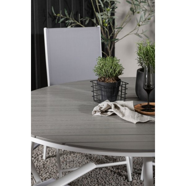 Groupe repas extérieur Break avec 6 chaises Break - Gris/Blanc Groupe repas extérieur Break avec 6 chaises Break - Gris/Blanc