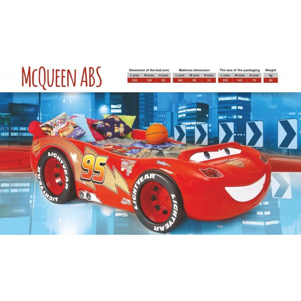 McQueen rallybil barnsäng 90 x 180 cm McQueen rallybil barnsäng 90 x 180 cm