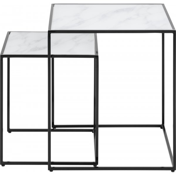 Table de pari Bolton 35x35 | 45x45cm - Blanc Table de pari Bolton 35x35 | 45x45cm - Blanc