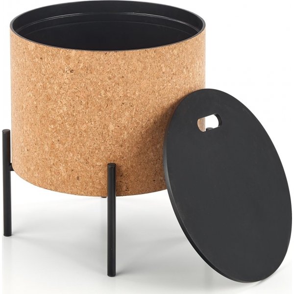 Sasha soffbord Ø38 cm - Beige/svart Sasha soffbord Ø38 cm - Beige/svart